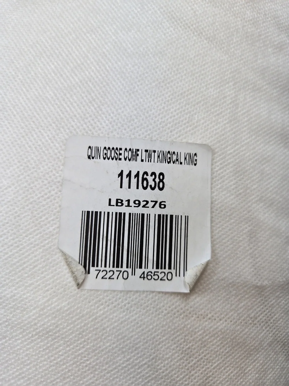 NWOT QUINCE Lightweight Luxe Goose Down Duvet Insert King/Cal King 9864